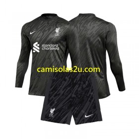 Camisolas de futebol Liverpool Guarda Redes Criança Equipamento Principal 2024/25 Manga Comprida